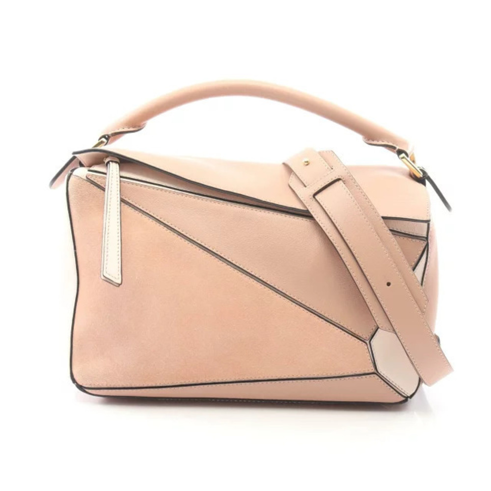 Loewe Puzzle Bag Handbag Leather Pink